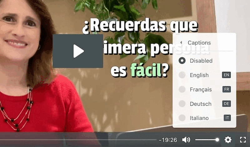 Video con sottotitoli in diverse lingue.